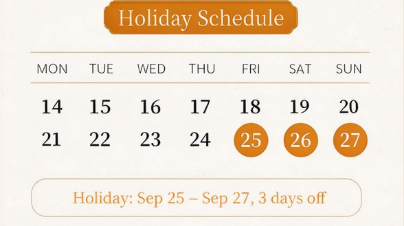 Mid-Autumn Festival holiday notice Mid-Autumn Festival holiday notice