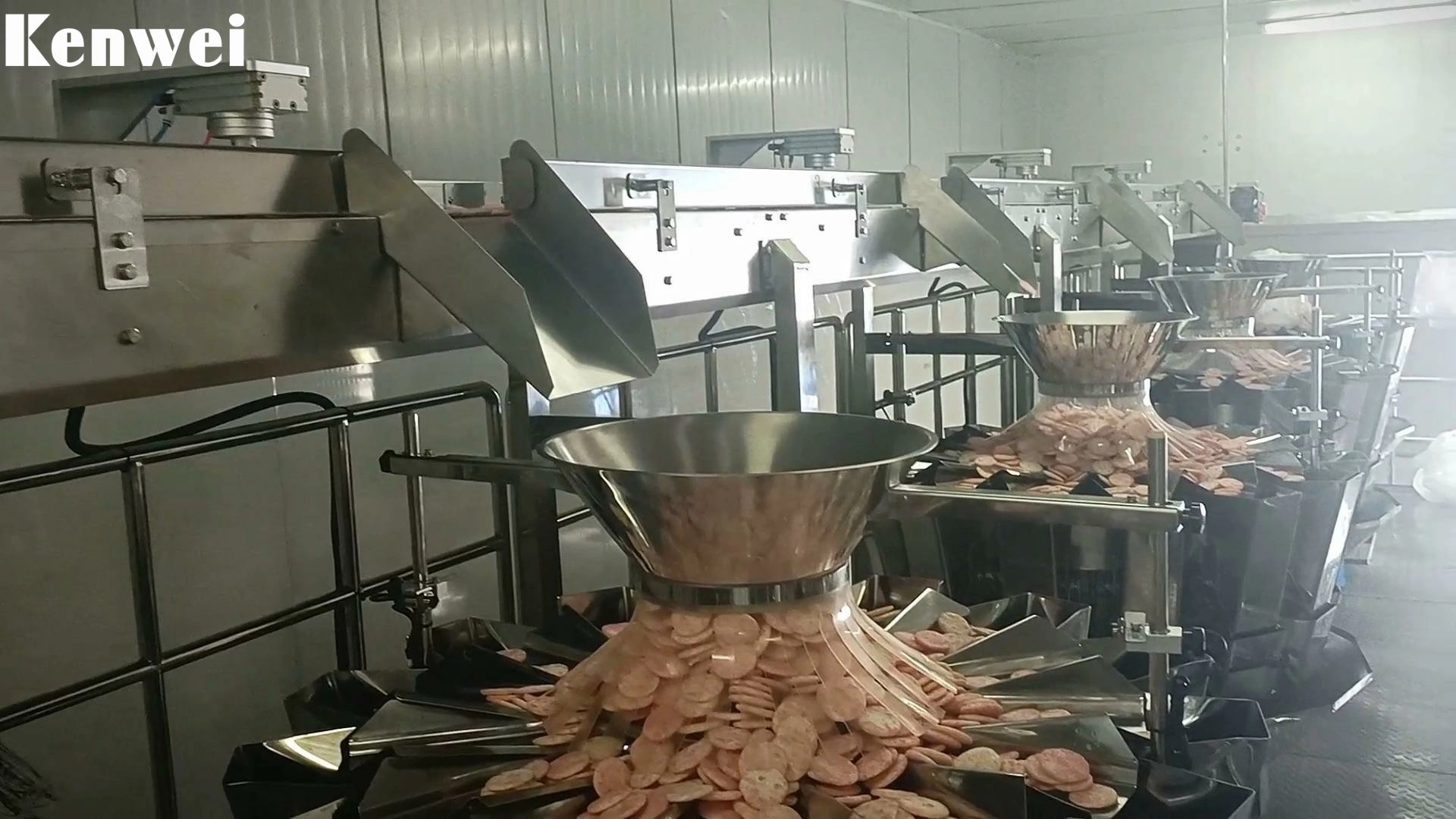 multihead weigher for rice crackers - Kenwei