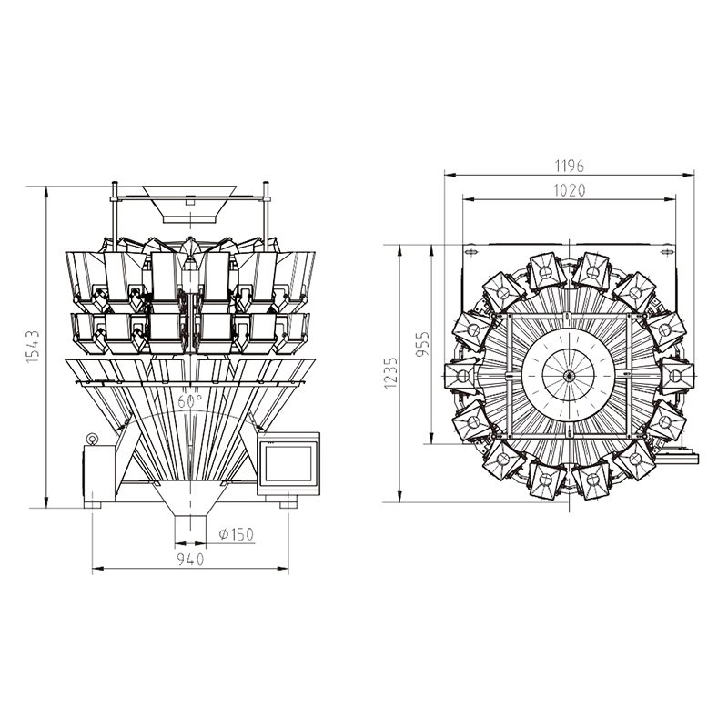 Multihead Weigher for Stick-Shaped Products 2 - Kenwei