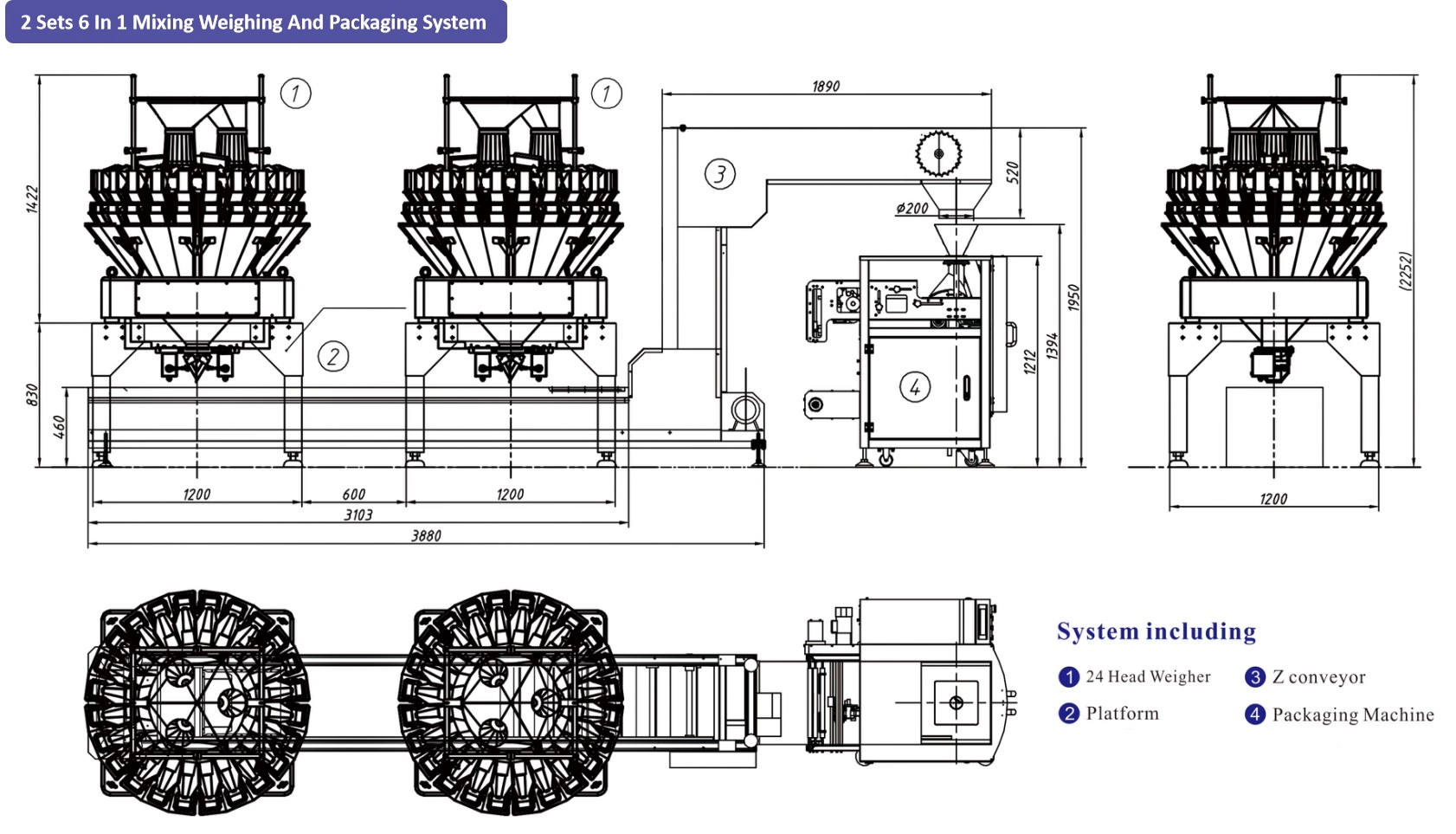 Multiple-Units-Multihead-Weigher-MixingWeighing-System-JW-B28-9 - Kenwei Multiple Units Multihead Weigher MixingWeighing System JW-B28-9 - Kenwei