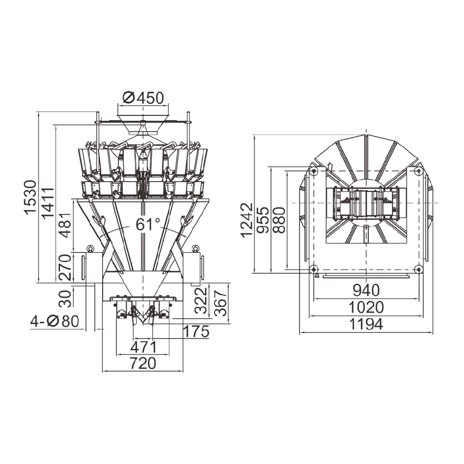 Noodle Multihead Weigher for Strip and Long Products Weighing-5 - Kenwei