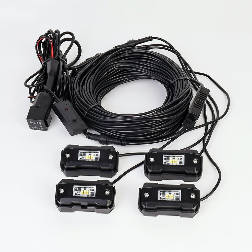 104 lampes LED pour roches