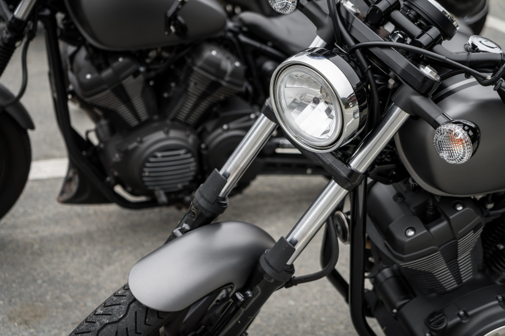 Motorcycles equipped with bright led driving lights for motorcycle.