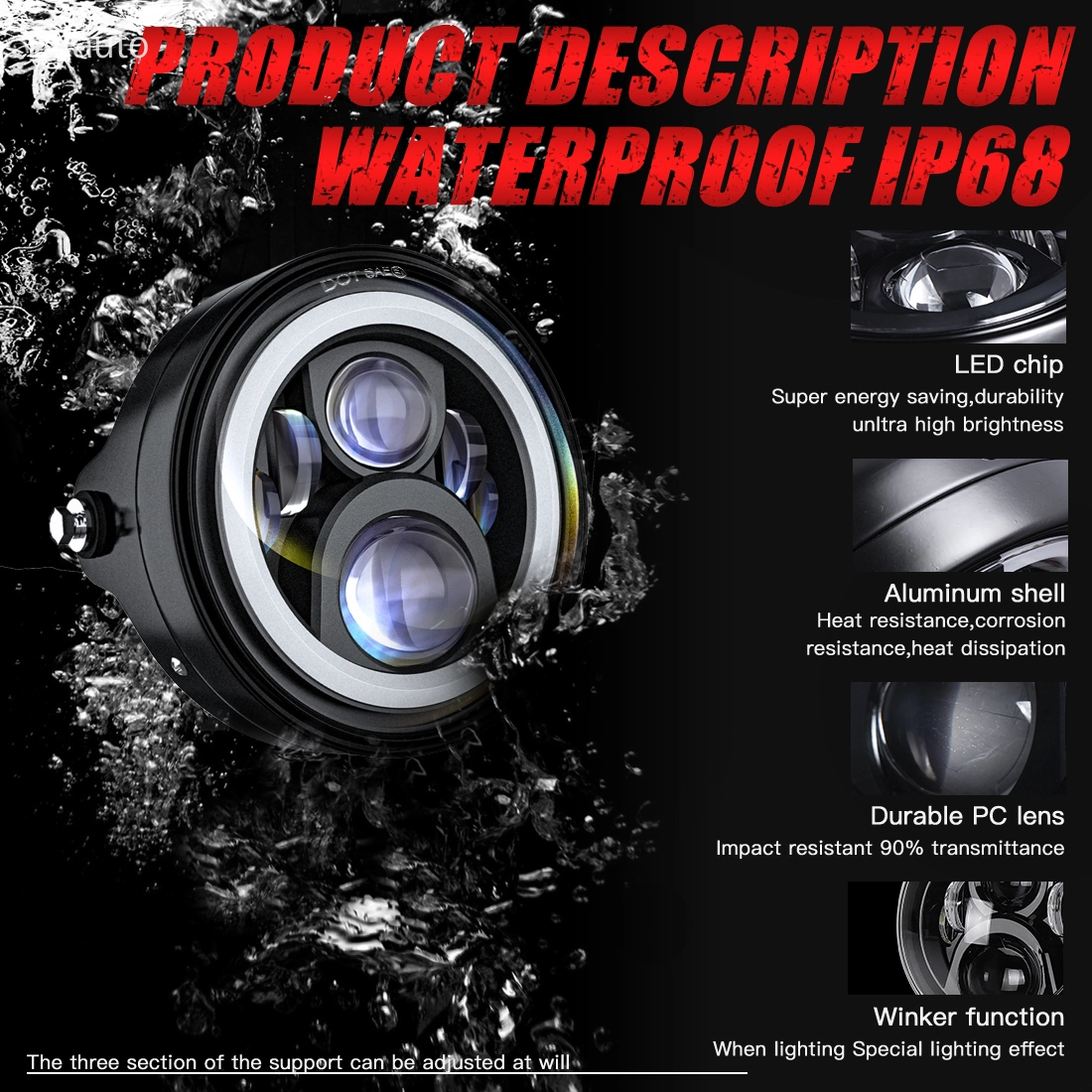 Brand Manufacturers Motorcycle Headlight