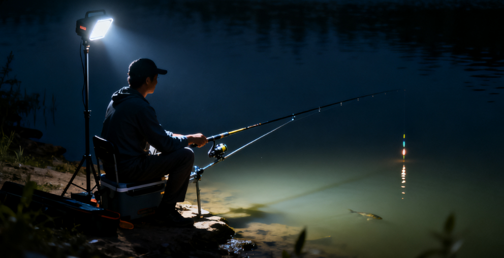 fishing float at night.