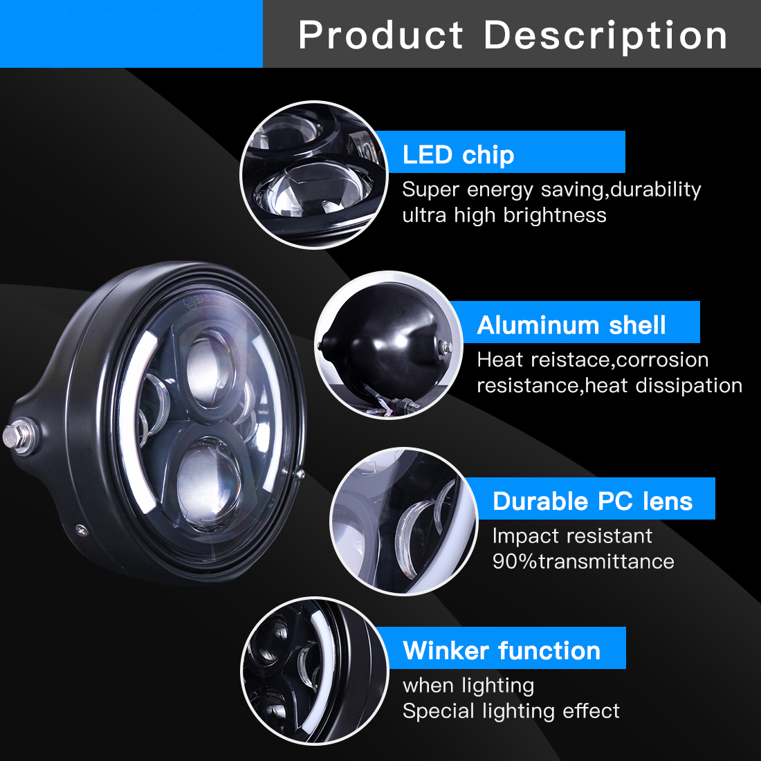 Brand Motorcycle Headlight