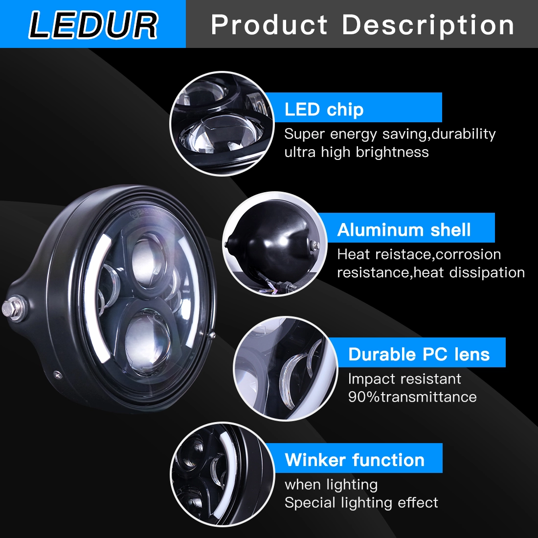 Brand Motorcycle Headlight