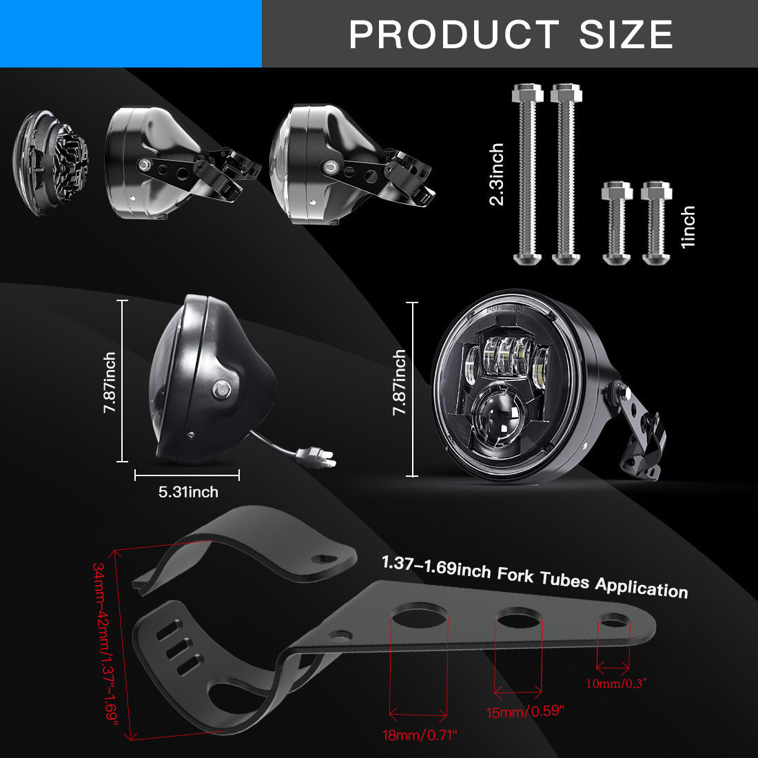 Brand Manufacturers Motorcycle LED Headlight1