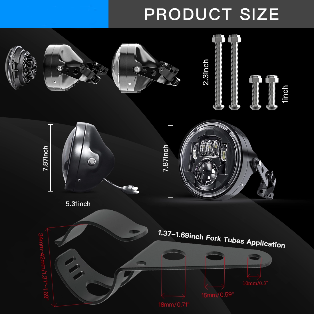 Brand Manufacturers Motorcycle LED Headlight1