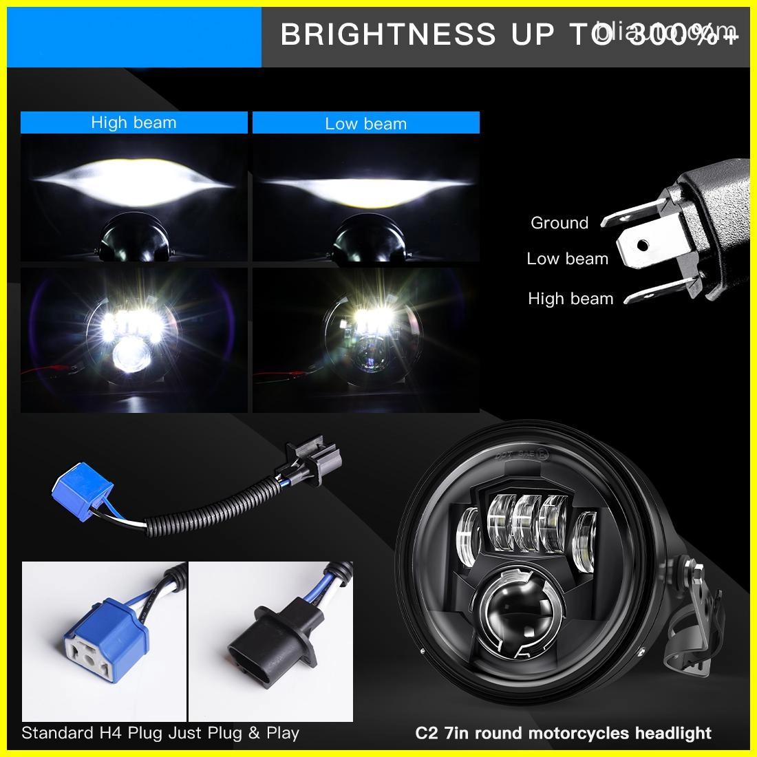 العلامات التجارية المصنعة للدراجات النارية LED المصابيح الأمامية