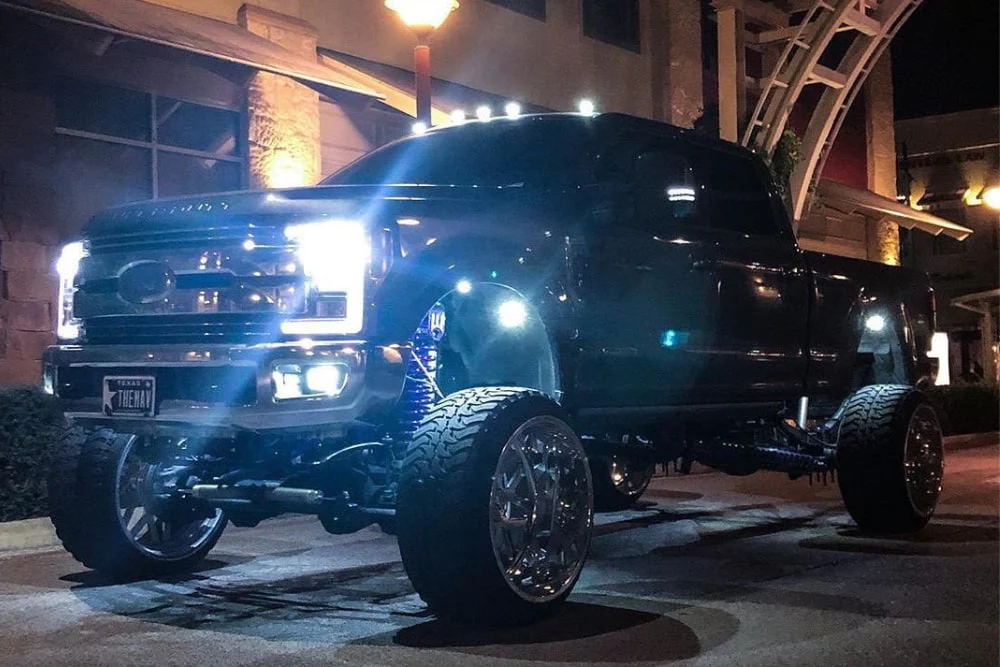 led rock lights installation