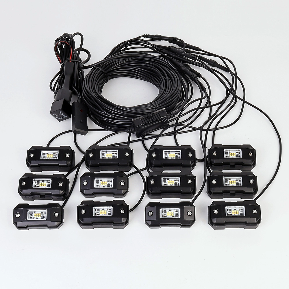 led rock lights white