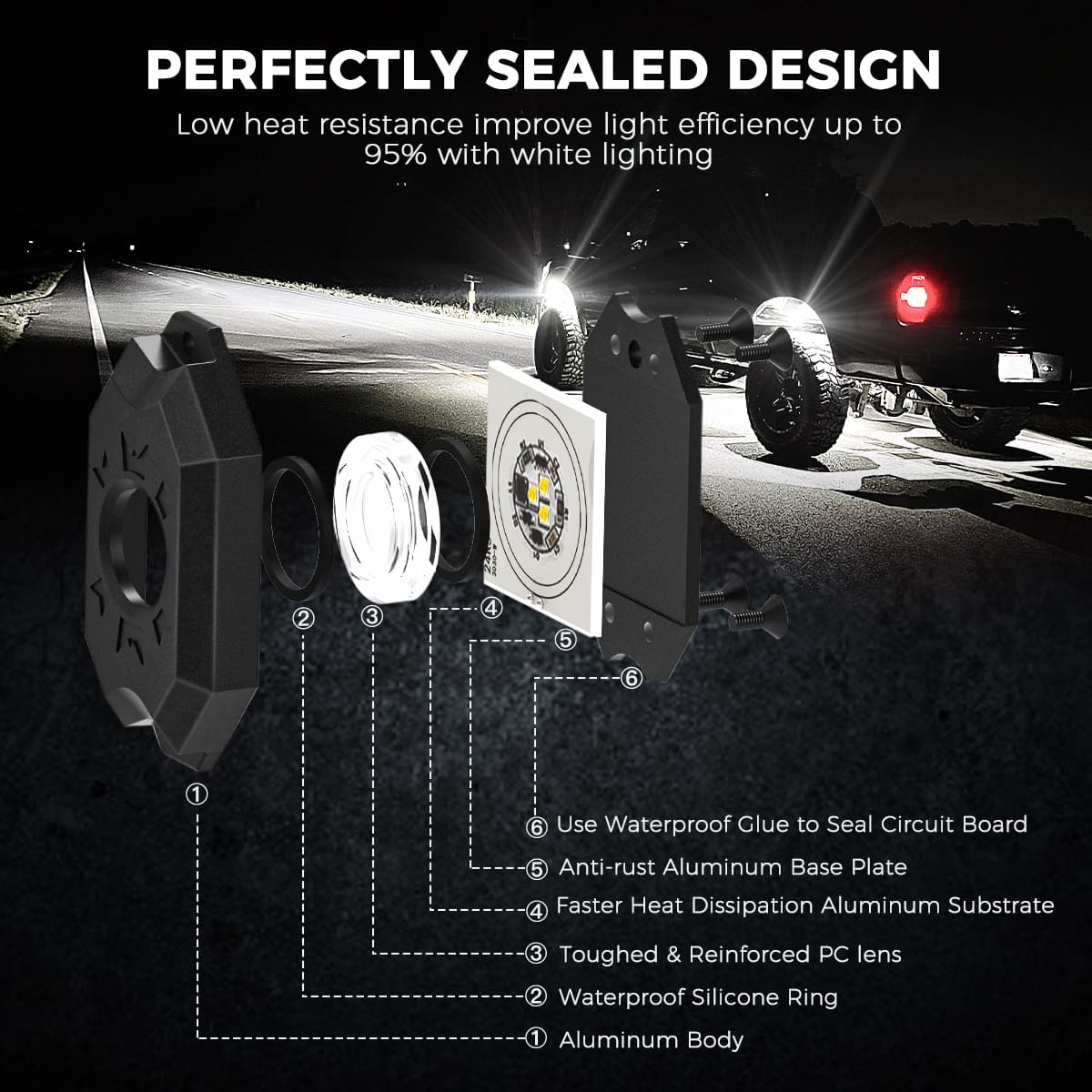 rgb led rock light kit-5