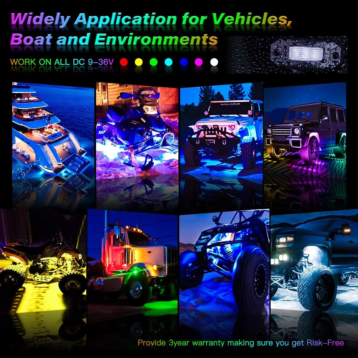 rgb led rock lights
