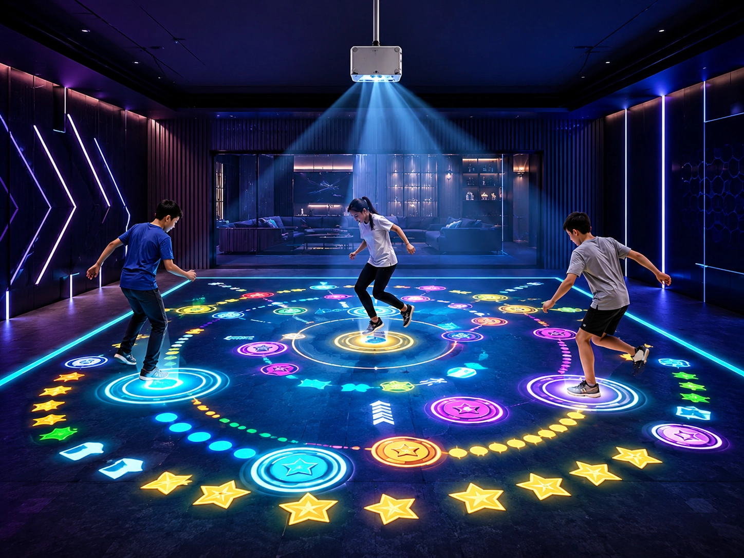 Custom Interactive Projection Game Room - BLEE