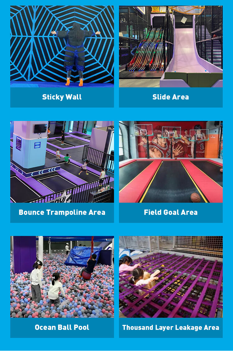 Trampoline Park with Rainbow Rope Adventure