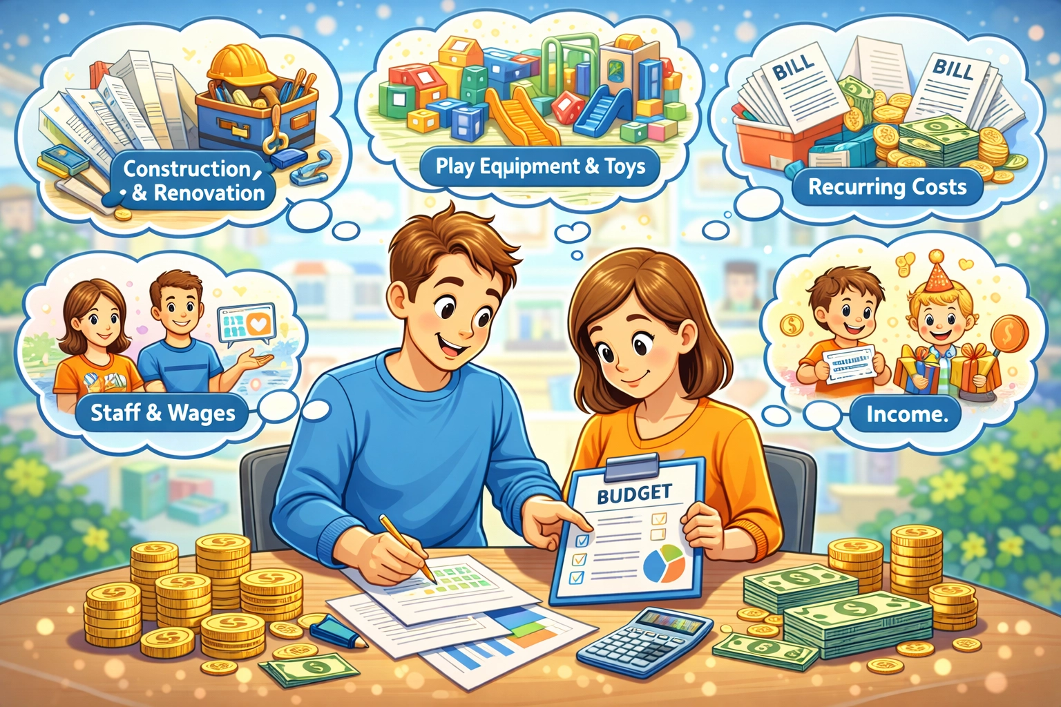 indoor playground bussiness  budget - BLEE