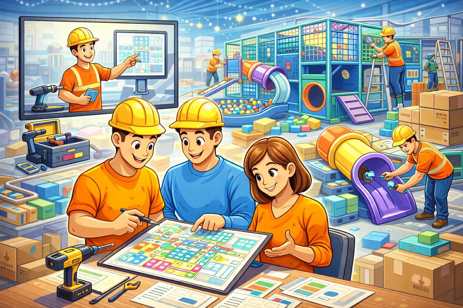 indoor playground Training and Installation - BLEE