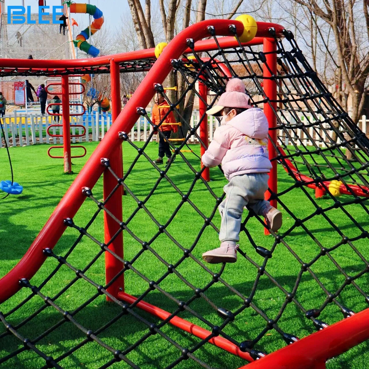 Kids Climbing Rope Net Playground 7 - BLEE