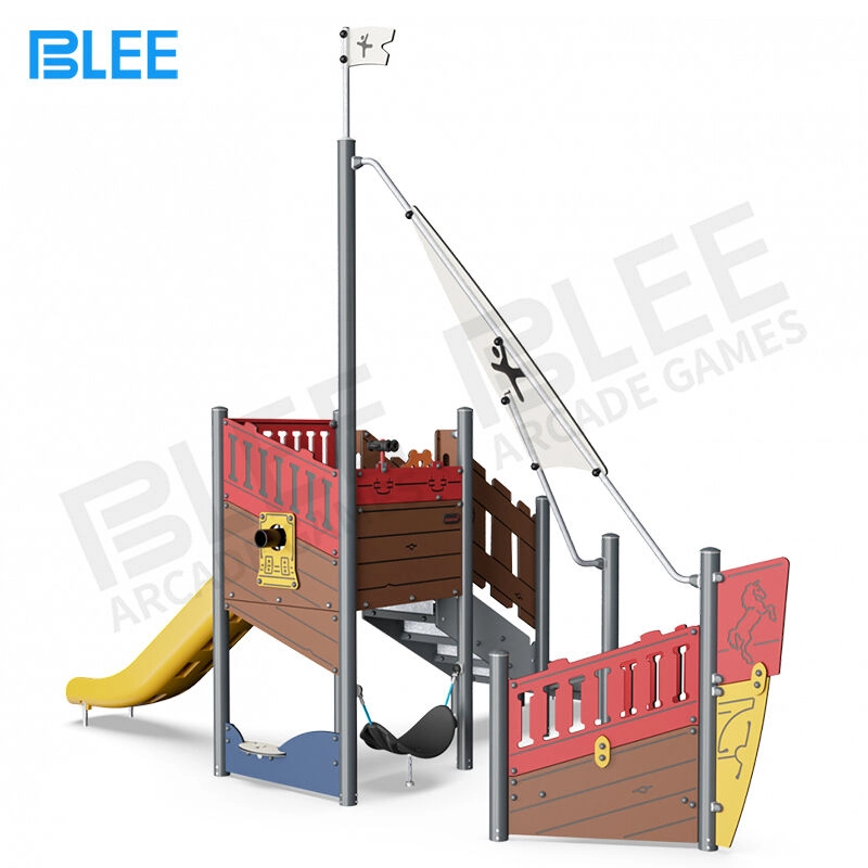 Wooden Children Playground With Slides 3 - BLEE