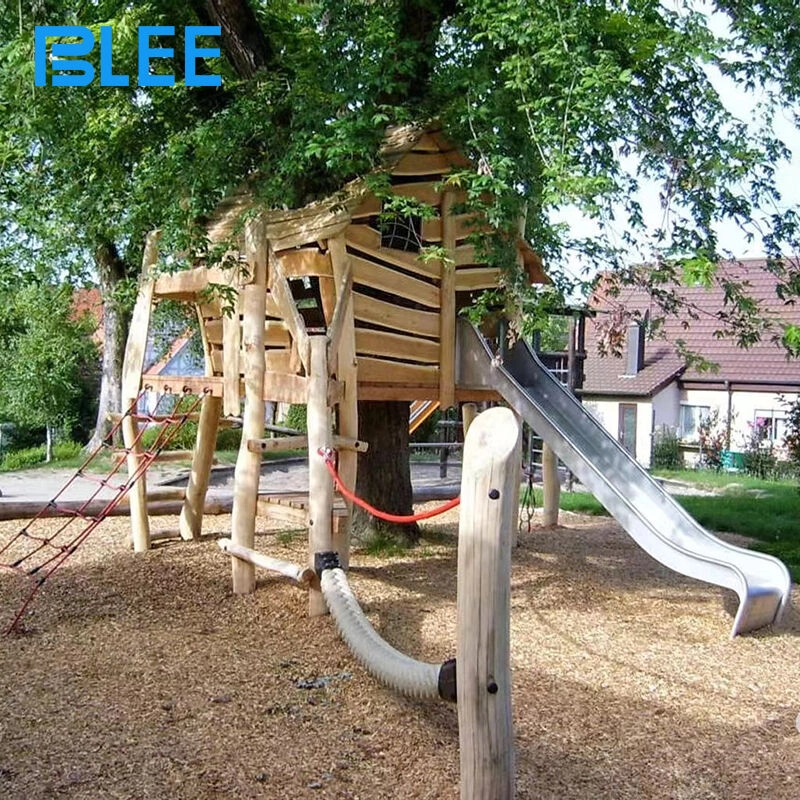 Wooden Children Playground With Slides 5 - BLEE