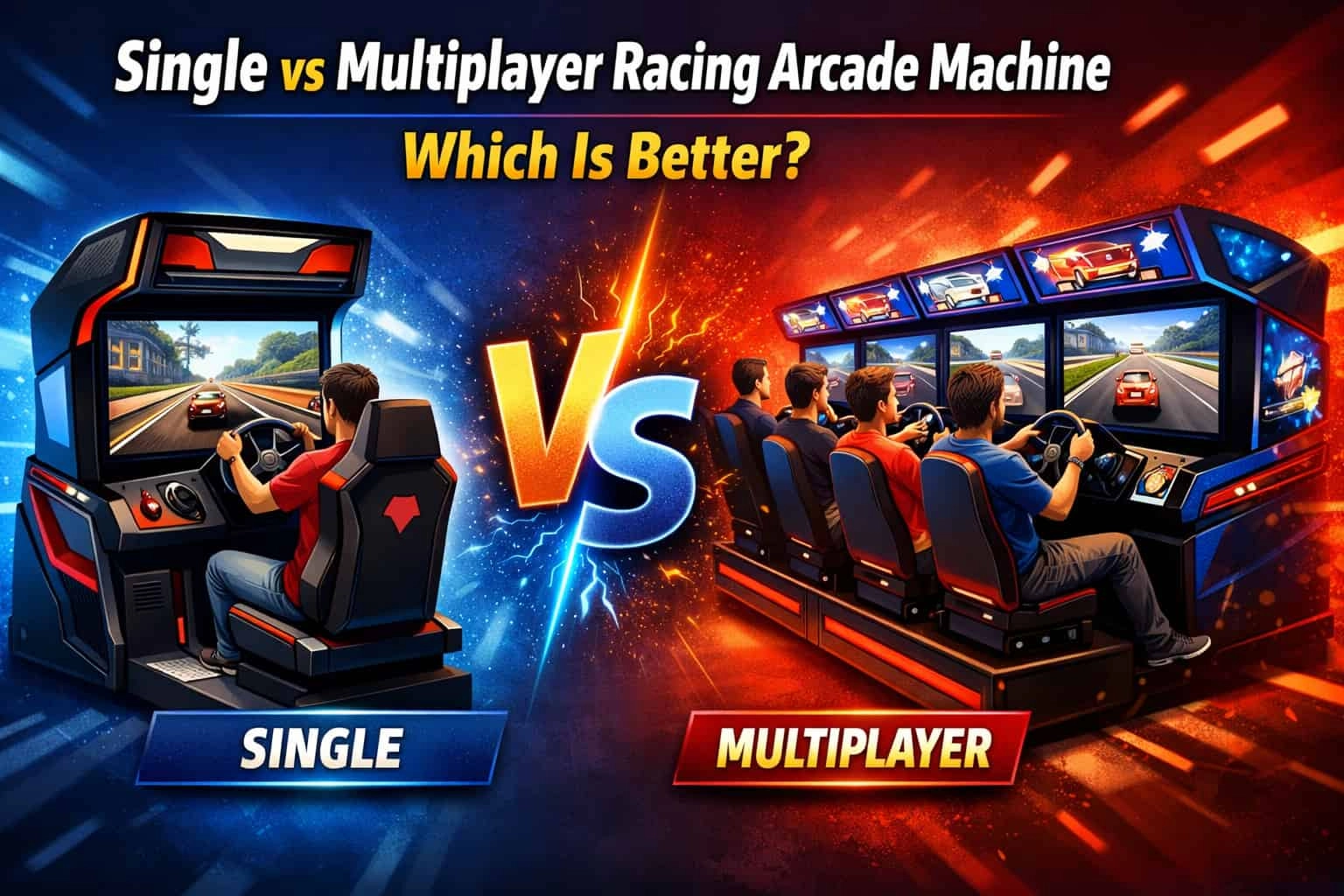 مقارنة بين أجهزة ألعاب السباق الفردية والمتعددة اللاعبين. - DINIBAO