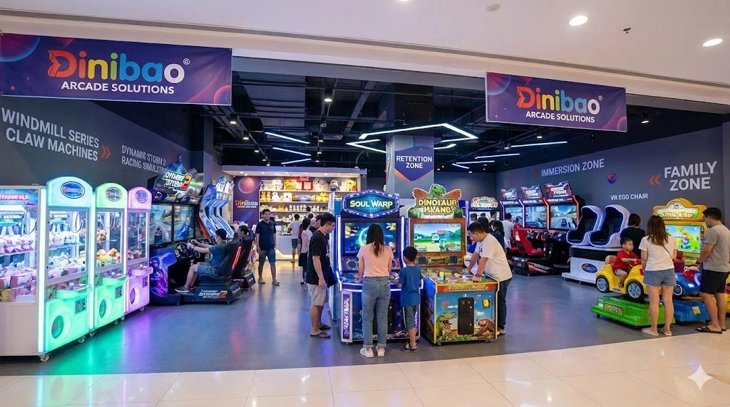 People playing arcade games at Dinibao Arcade Solutions. - DINIBAO
