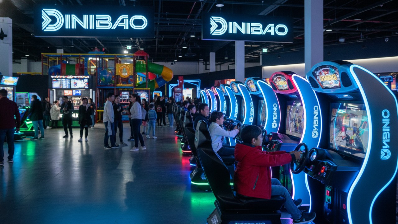 Profitable racing arcade machines in a busy Family Entertainment Center