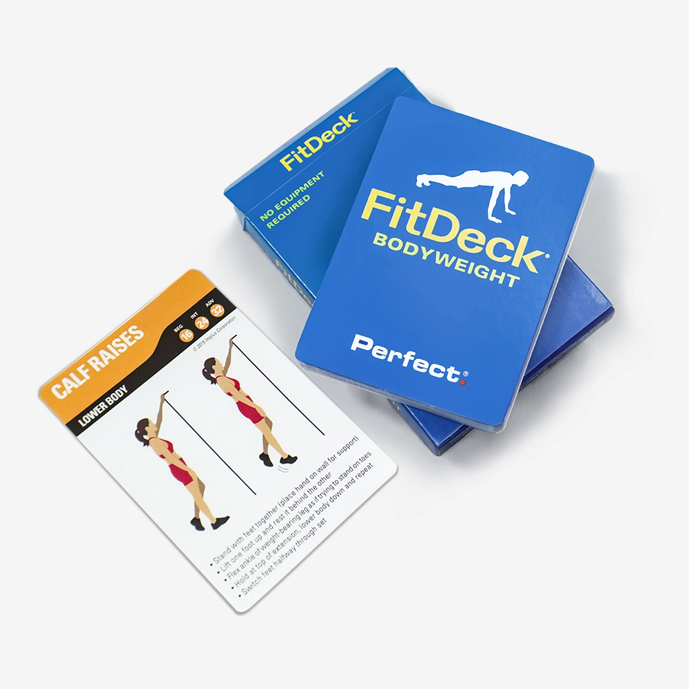 men's exercise learning card