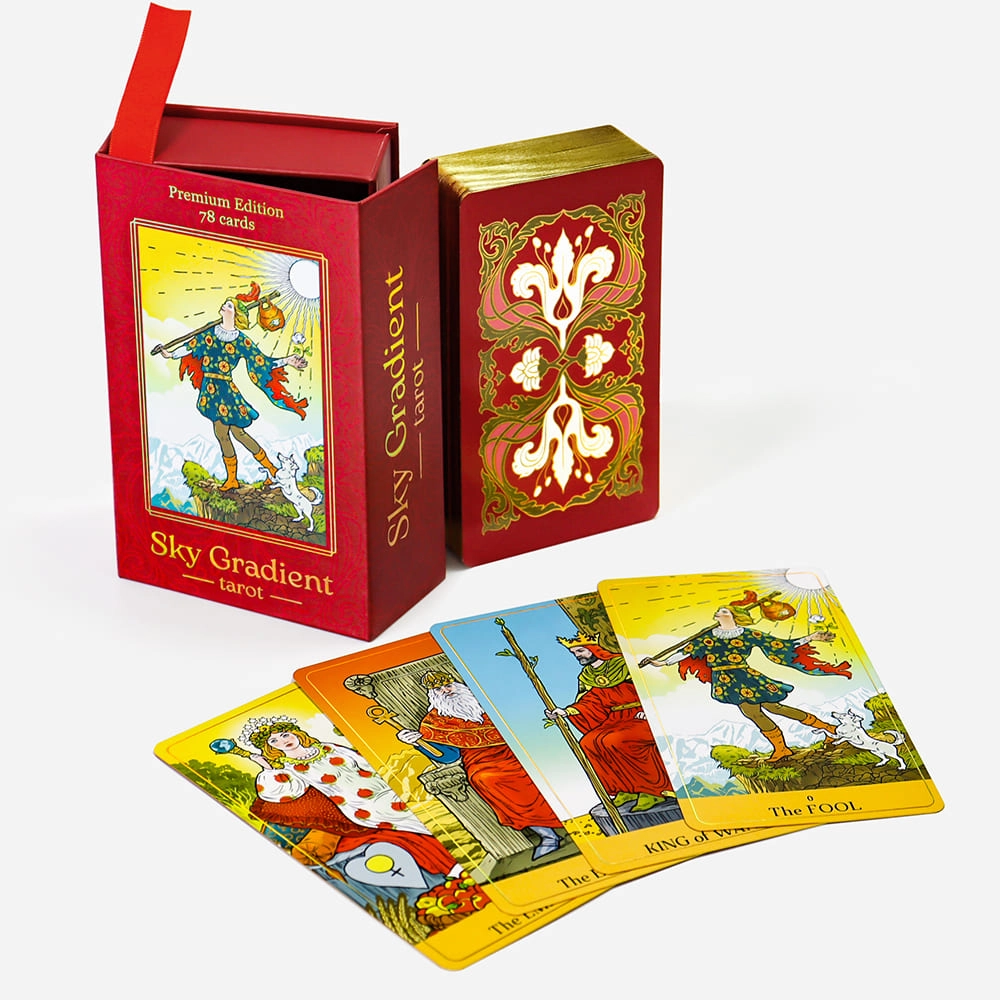red magnetic box tarot cards