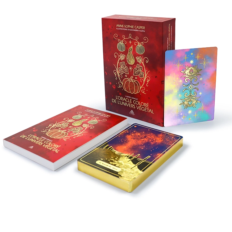 red tarot cards