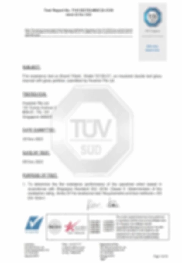 KFORTS-Certification-COC-by-TUV-in-Singapore-for-fire-resistance-systems - KFORTS 4 - KFORTS