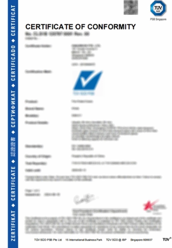 KFORTS-Certification-COC-by-TUV-in-Singapore-for-fire-resistance-systems - KFORTS 8 - KFORTS