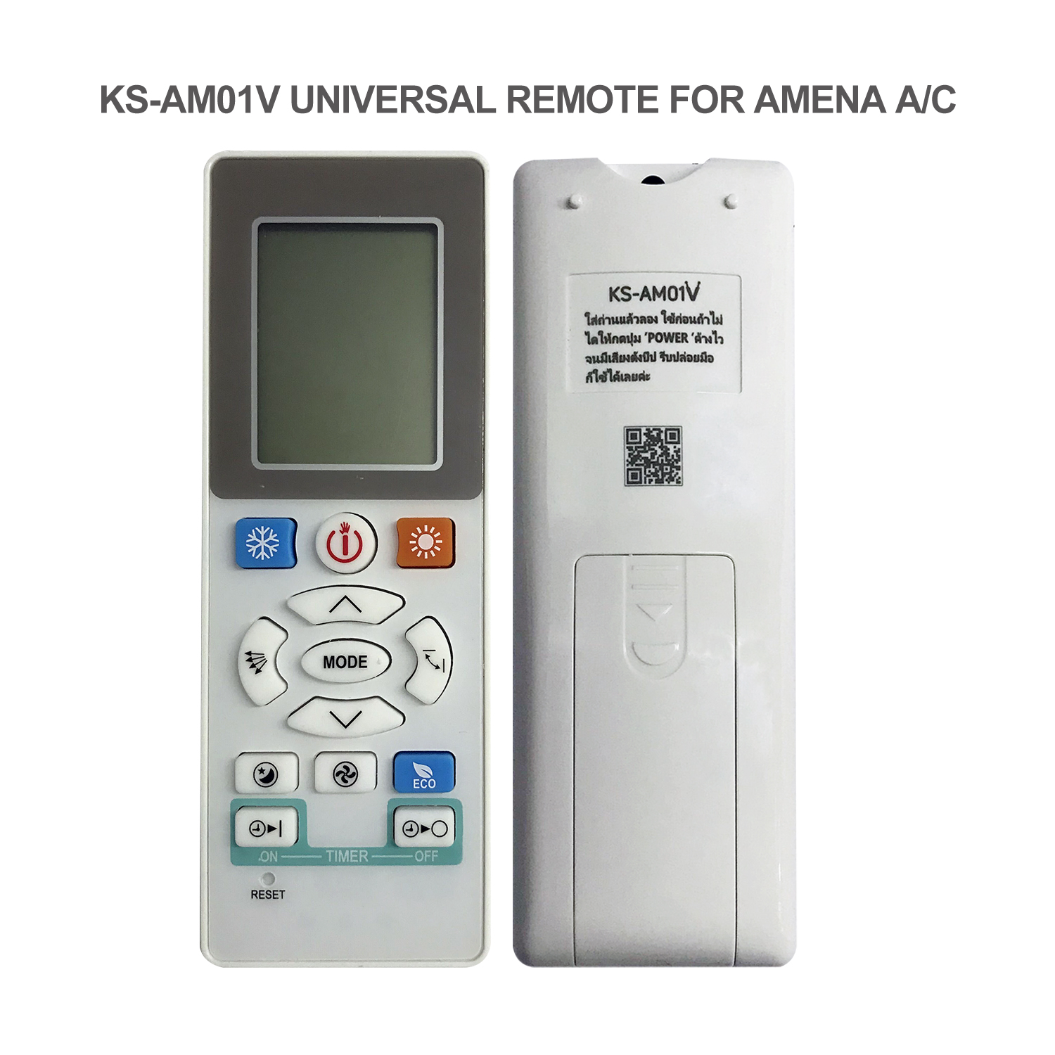 Universal Air Conditioner Replacement Remote for Amena KS-AM01V in Thailand Market Pic3