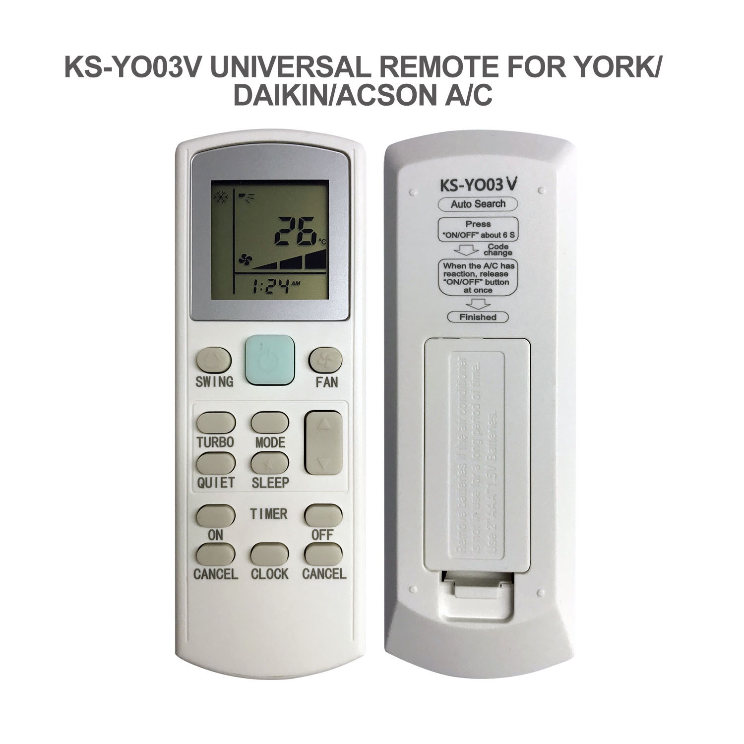 Universal Air Conditioner Replacement Remote for Acson York Daikin KS-YO03V Pic3