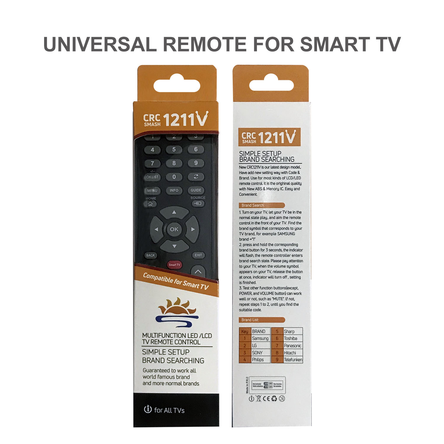 Universal TV Remote Control CRC1211V pic4