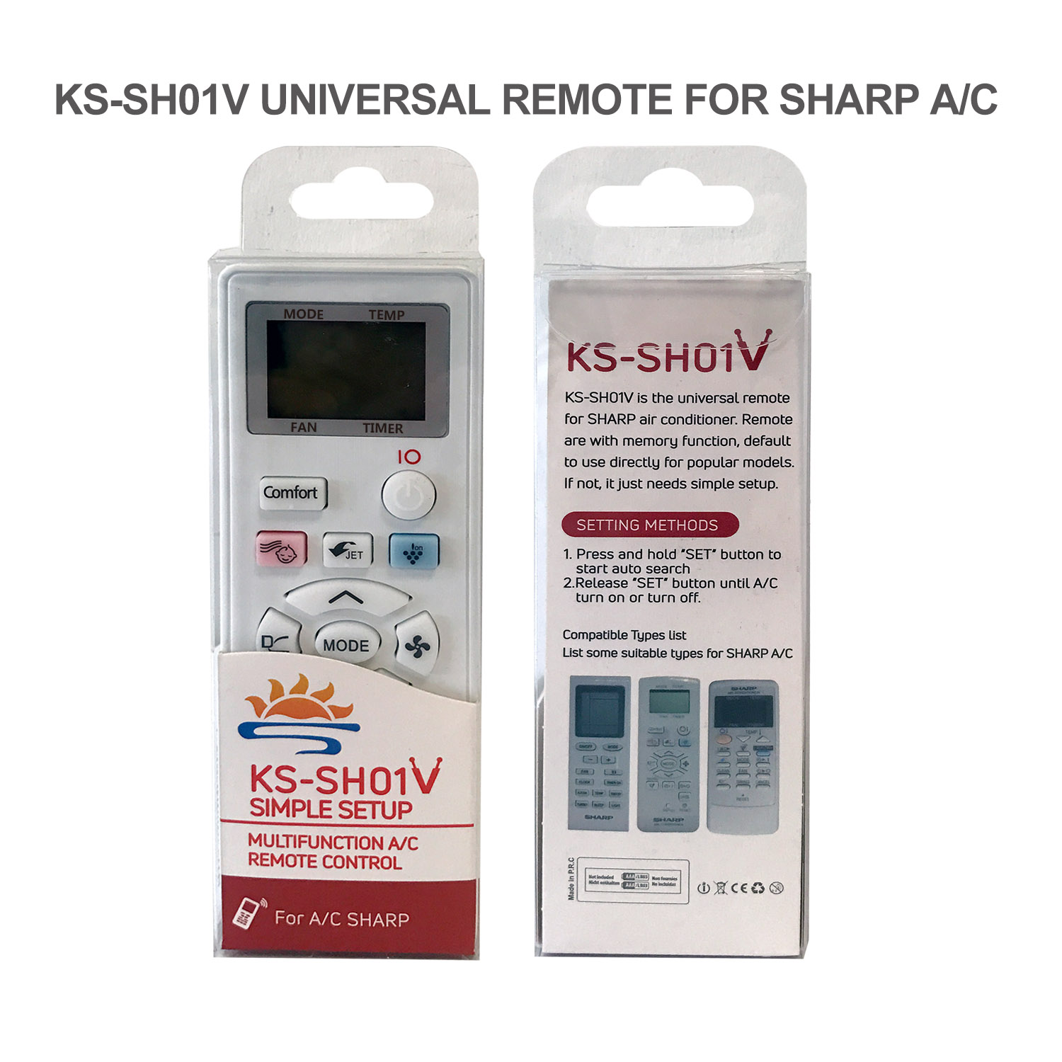 Universal Air Conditioner Replacement Remote for Sharp KS-SH01V Pic4