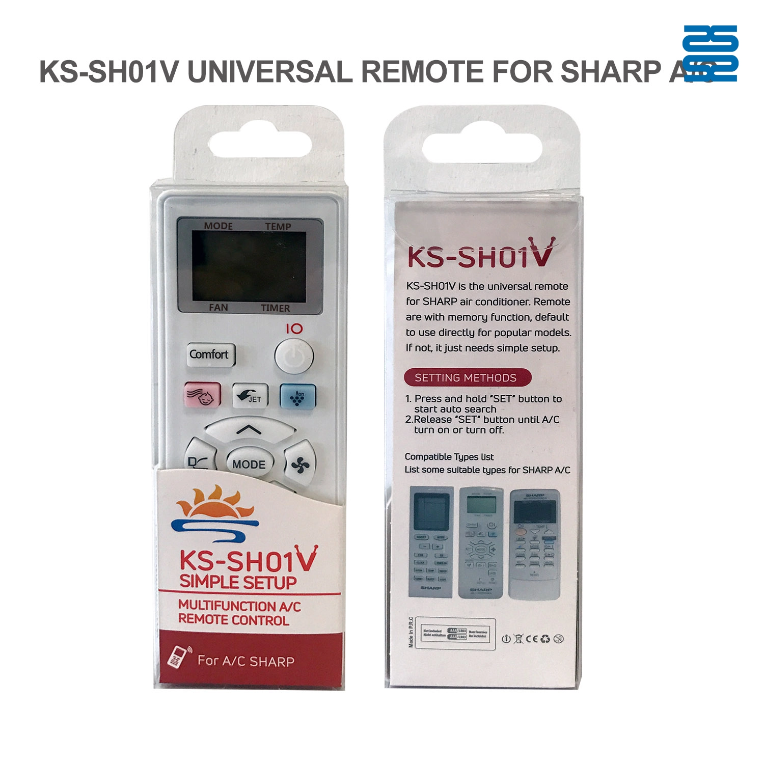 Kidhibiti cha Mbali cha Kiyoyozi cha Universal kwa Sharp KS-SH01V Pic4 - SYSTO Kidhibiti cha Mbali cha Kiyoyozi cha Universal kwa Sharp KS-SH01V Pic4 - SYSTO