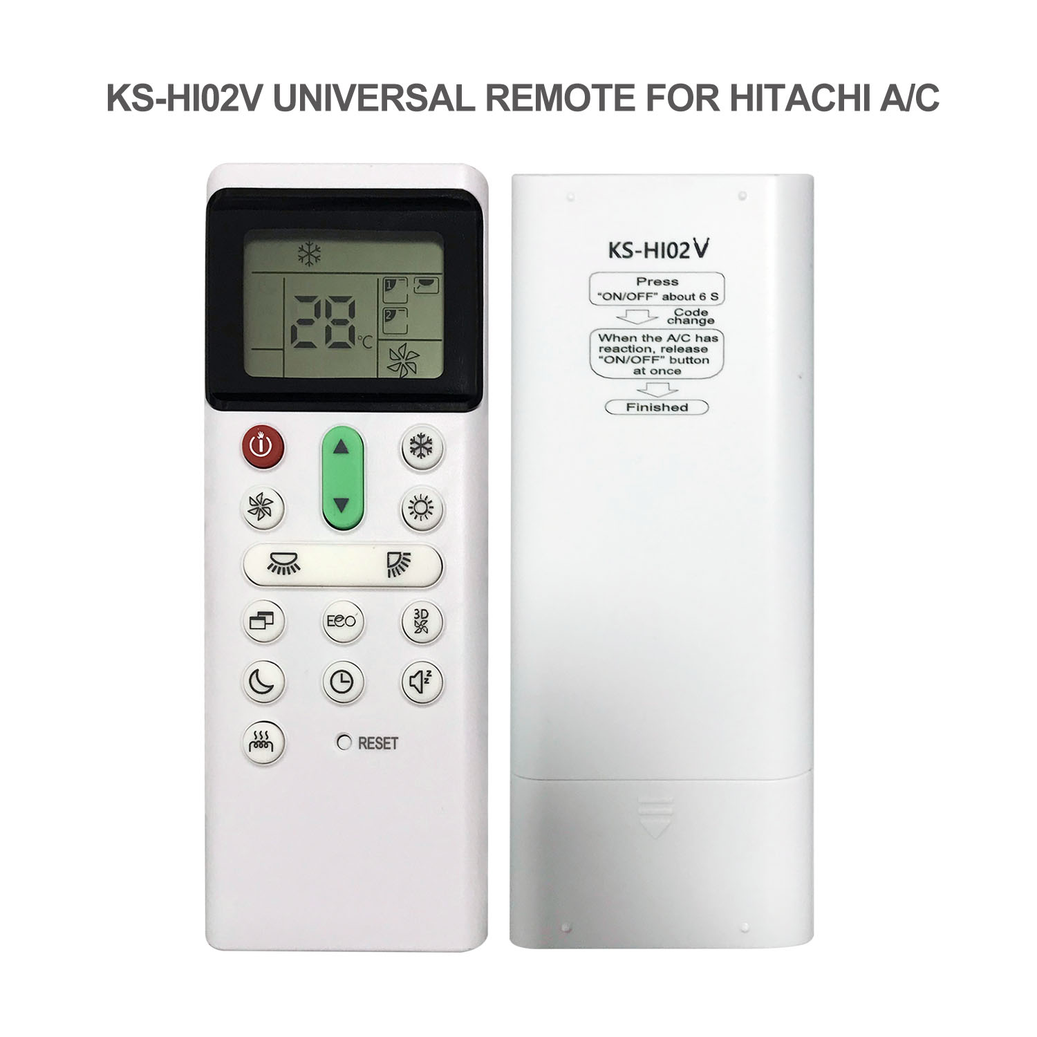 Universal Air Conditioner Replacement Remote for Hitachi KS-HI02V Pic3 - SYSTO