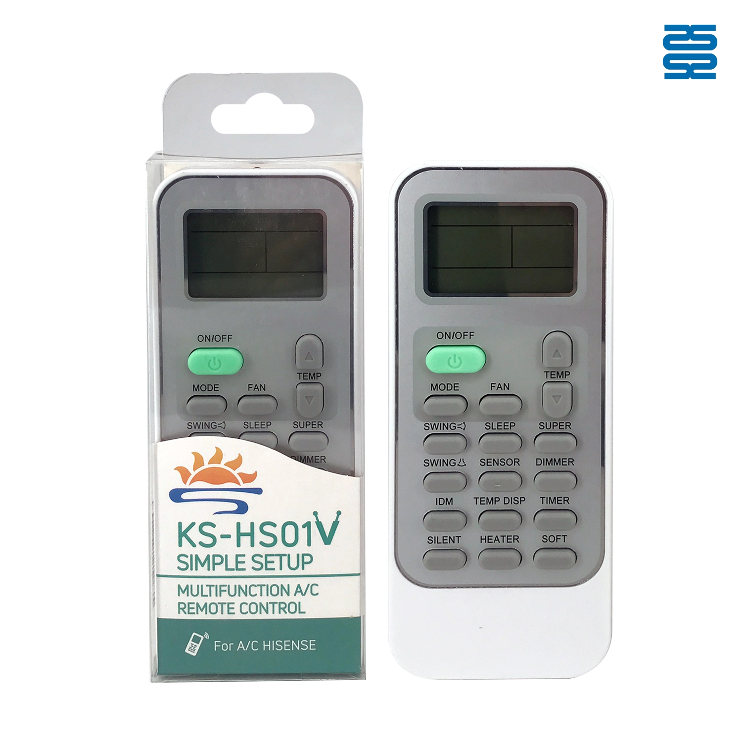 Universal Air Conditioner Replacement Remote for Hisense KS-HS01V Pic2 - SYSTO Universal Air Conditioner Replacement Remote for Hisense KS-HS01V Pic2 - SYSTO