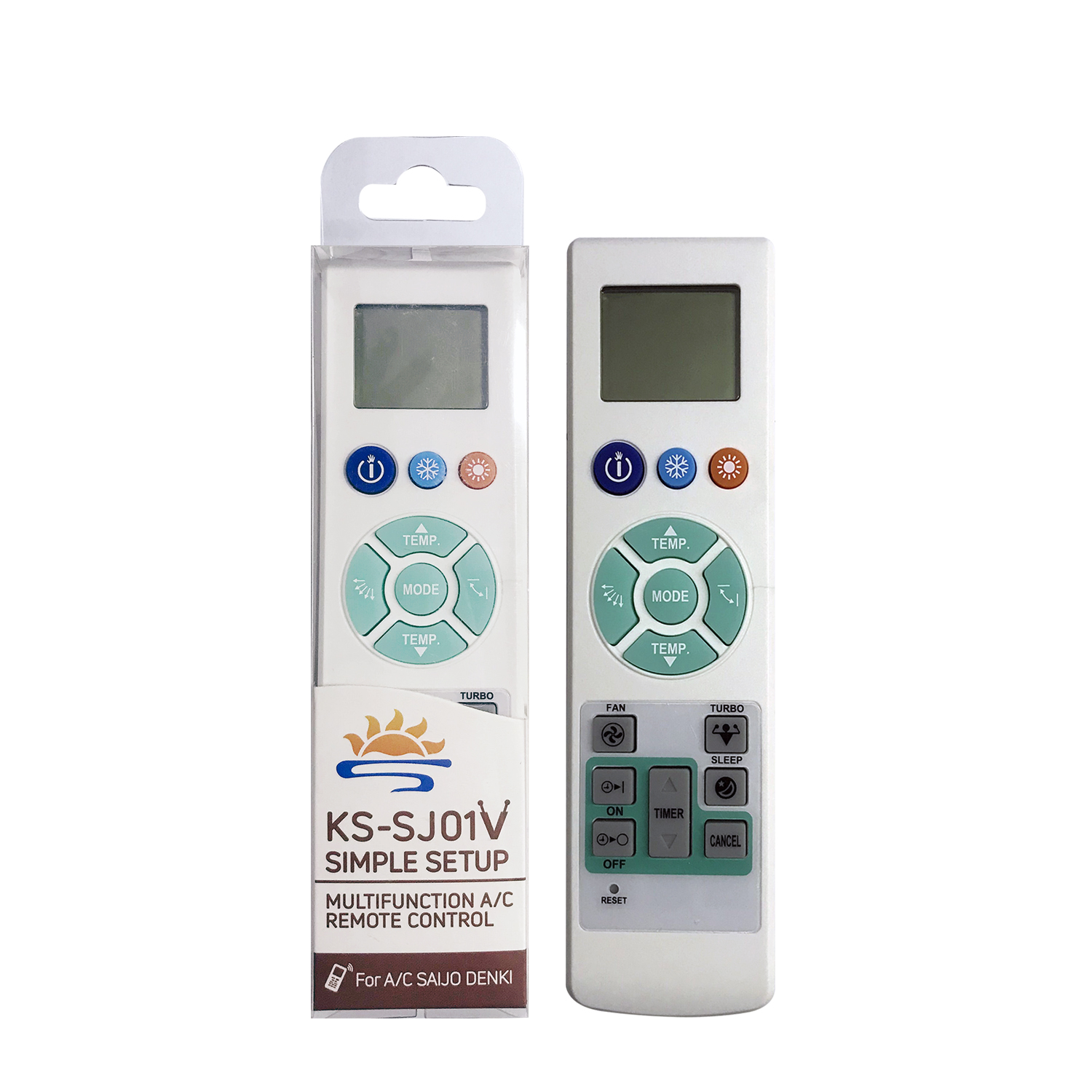 Universal Air Conditioner Replacement Remote for Saijo Denki KS-SJ01V in Thailand Market Pic2 - SYSTO