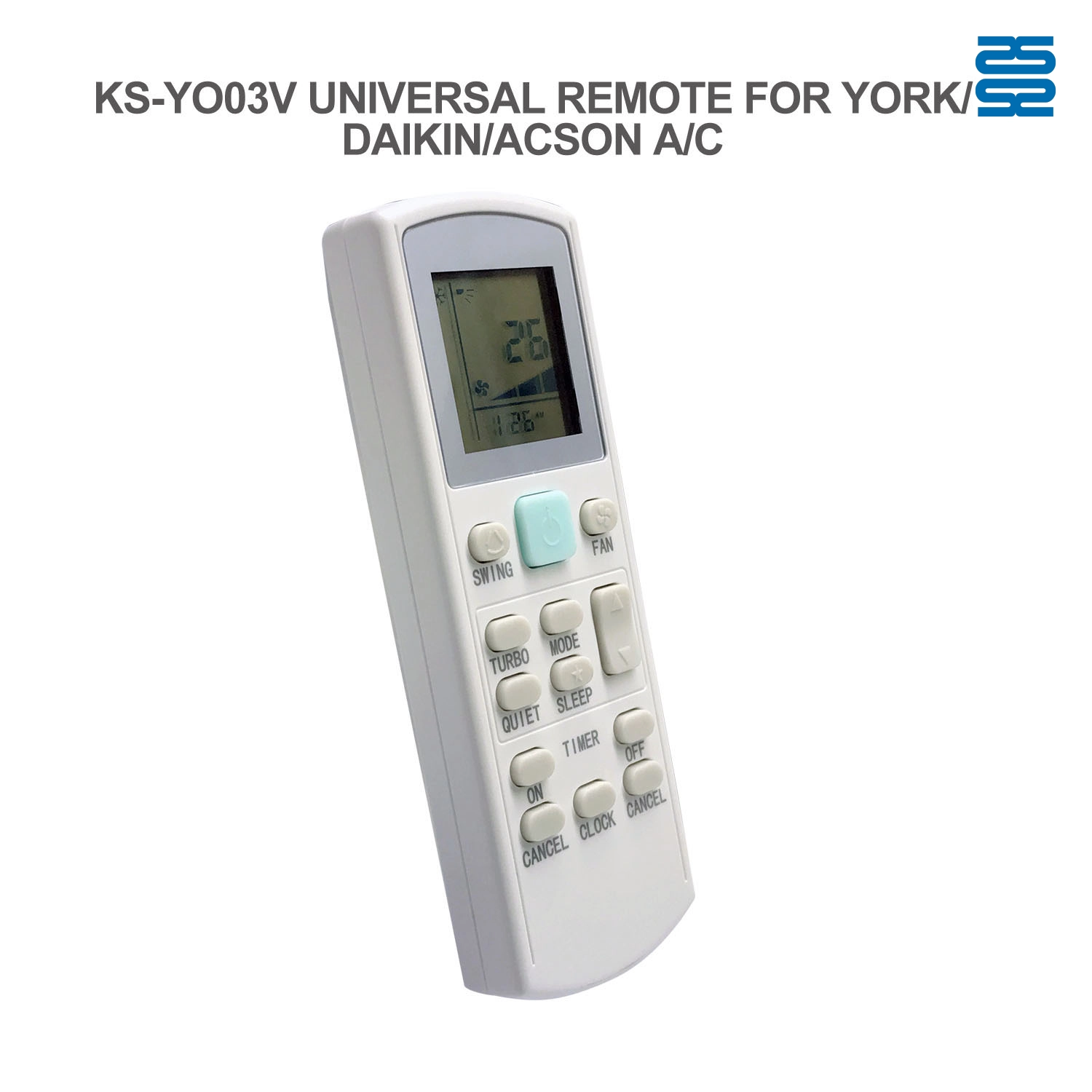 Universal Air Conditioner Replacement Remote for Acson York Daikin KS-YO03V Pic6 - SYSTO Universal Air Conditioner Replacement Remote for Acson York Daikin KS-YO03V Pic6 - SYSTO