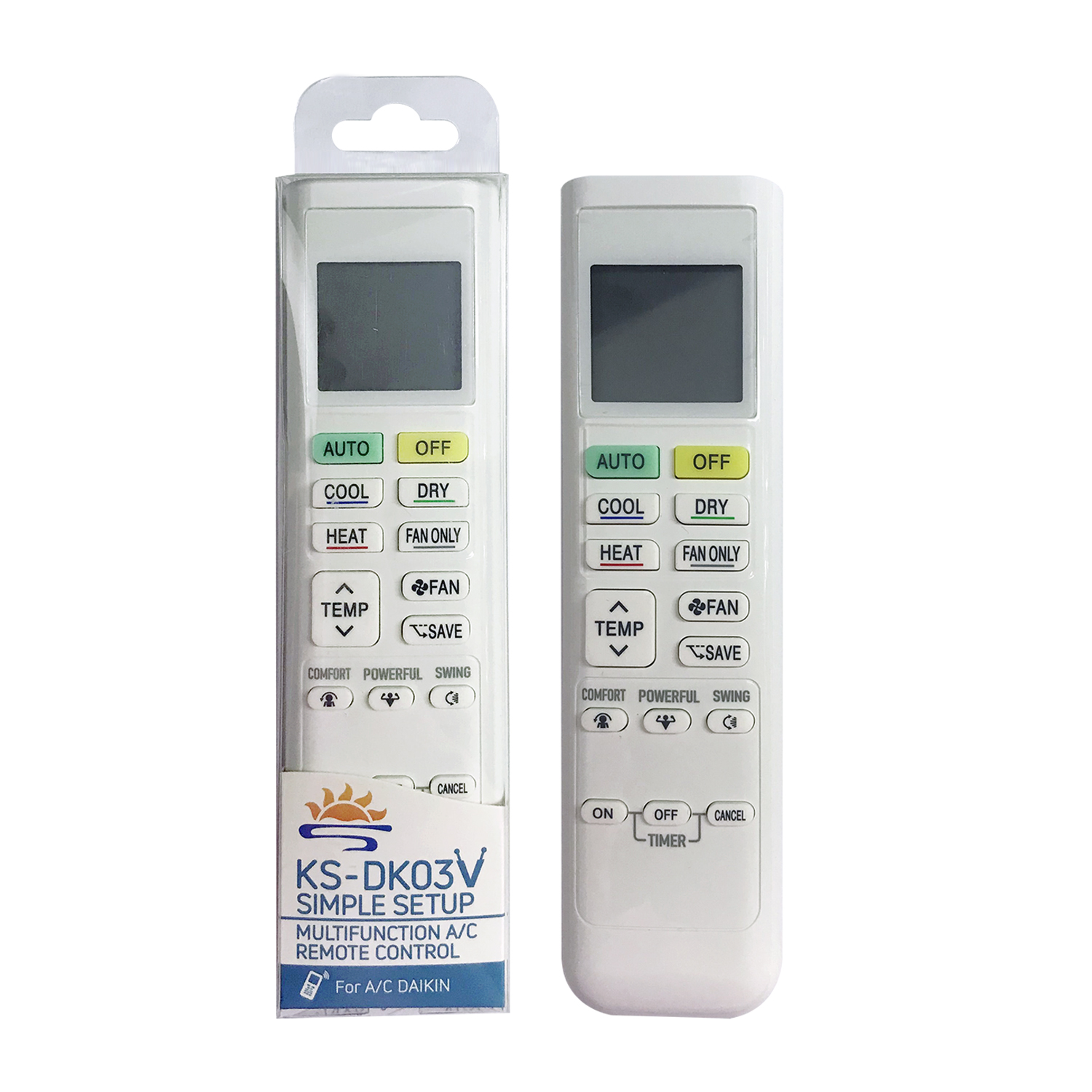 Universal Air Conditioner Replacement Remote for Daikin KS-DK03V Pic2