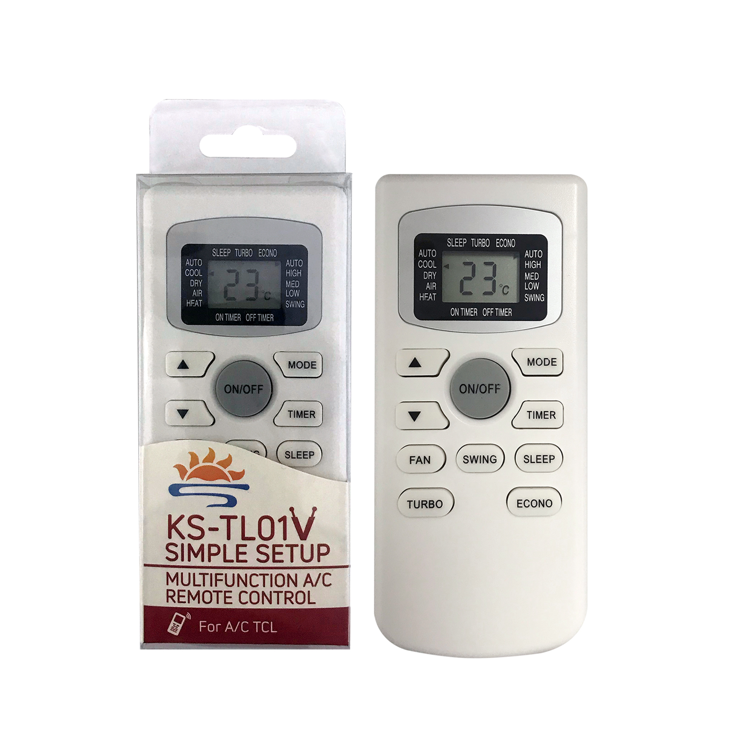 Universal Air Conditioner Replacement Remote for TCL KS-TL01V Pic2 - SYSTO