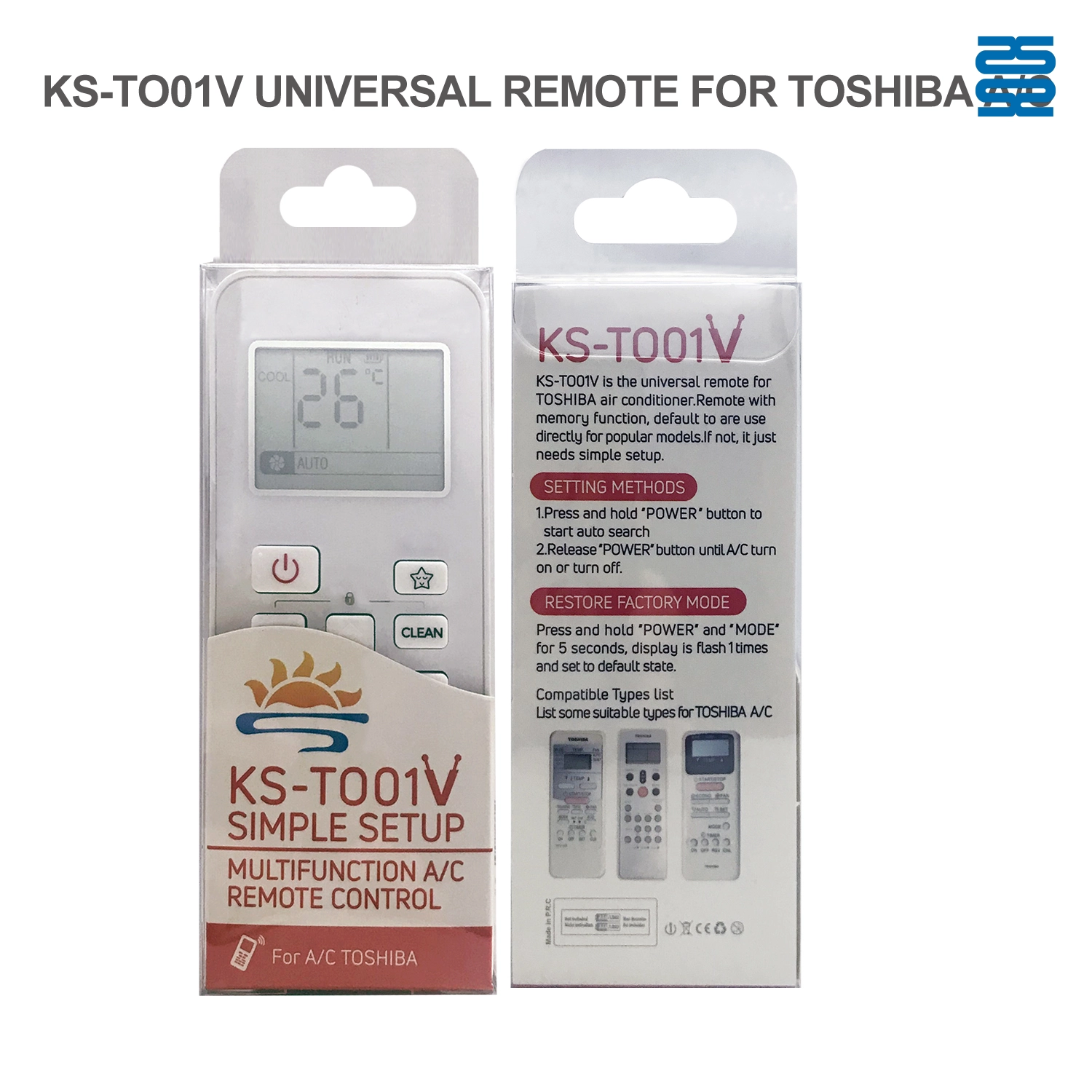 Universal Air Conditioner Replacement Remote for Toshiba KS-TO01V Pic4 - SYSTO Universal Air Conditioner Replacement Remote for Toshiba KS-TO01V Pic4 - SYSTO