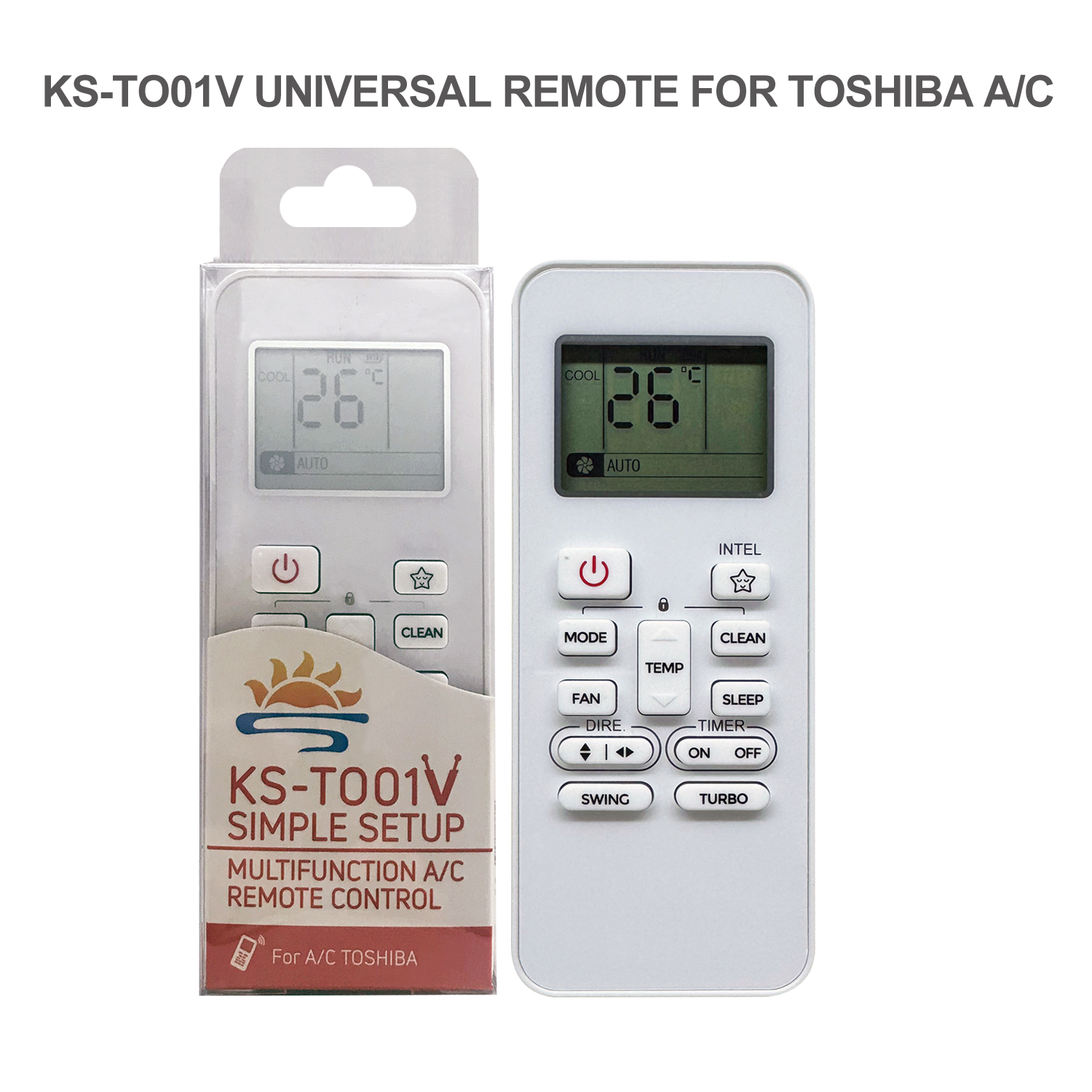 Universal Air Conditioner Replacement Remote for Toshiba KS-TO01V Pic3 - SYSTO