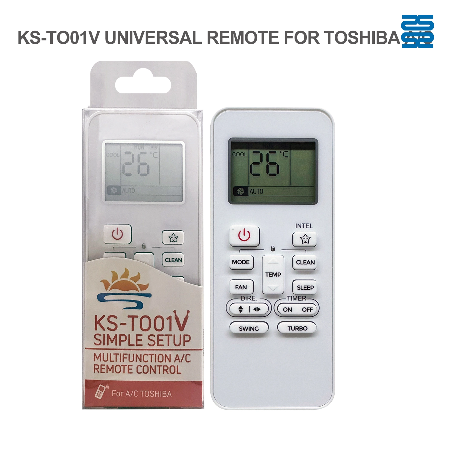 Universal Air Conditioner Replacement Remote for Toshiba KS-TO01V Pic3 - SYSTO Universal Air Conditioner Replacement Remote for Toshiba KS-TO01V Pic3 - SYSTO