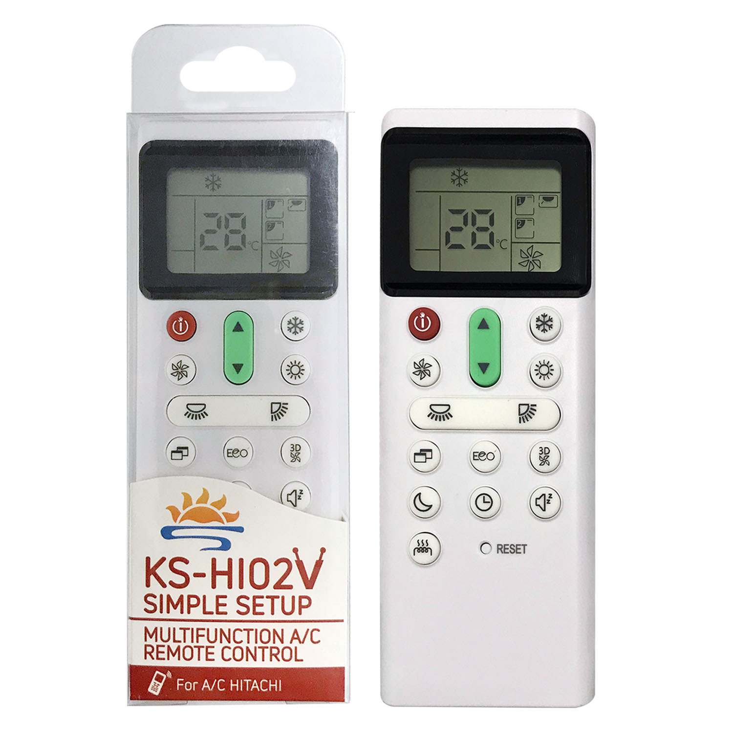 Universal Air Conditioner Replacement Remote for Hitachi KS-HI02V Pic2 - SYSTO