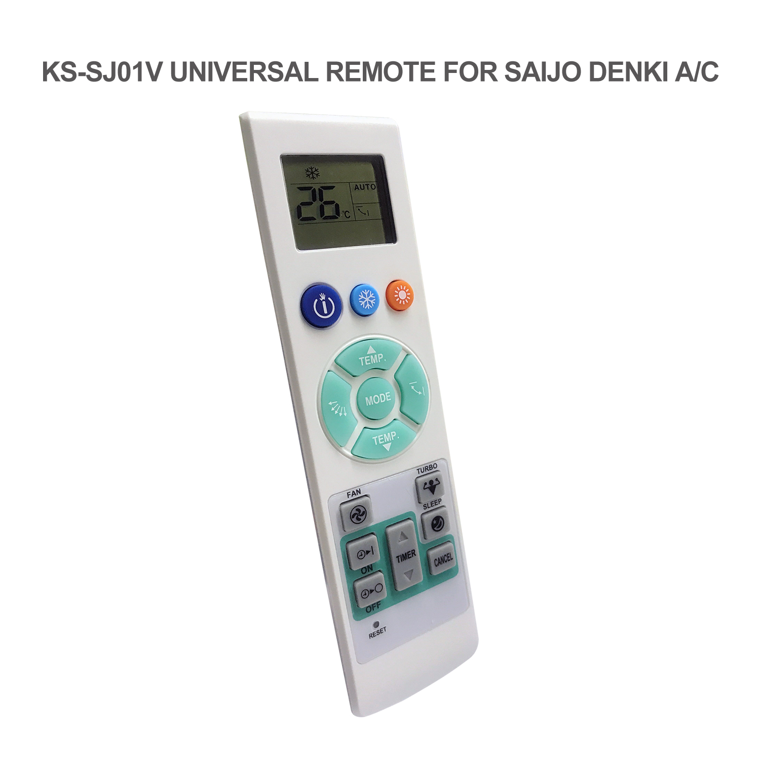 Universal Air Conditioner Replacement Remote for Saijo Denki KS-SJ01V in Thailand Market Pic5 - SYSTO