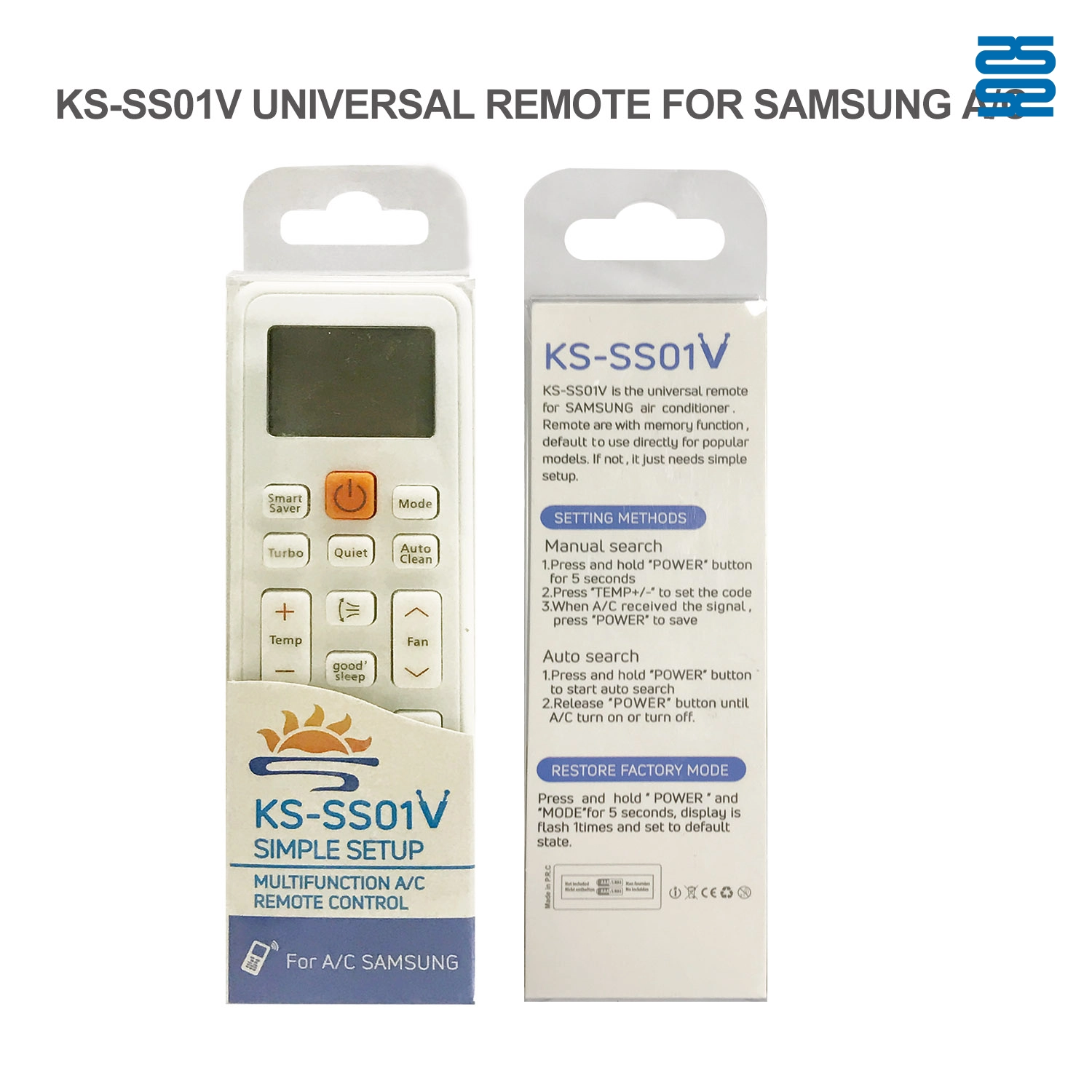 Universal Air Conditioner Replacement Remote for Samsung KS-SS01V Pic4 - SYSTO Universal Air Conditioner Replacement Remote for Samsung KS-SS01V Pic4 - SYSTO